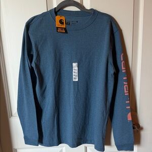 Carhartt Women’s Teal Long Sleeve Logo Tee